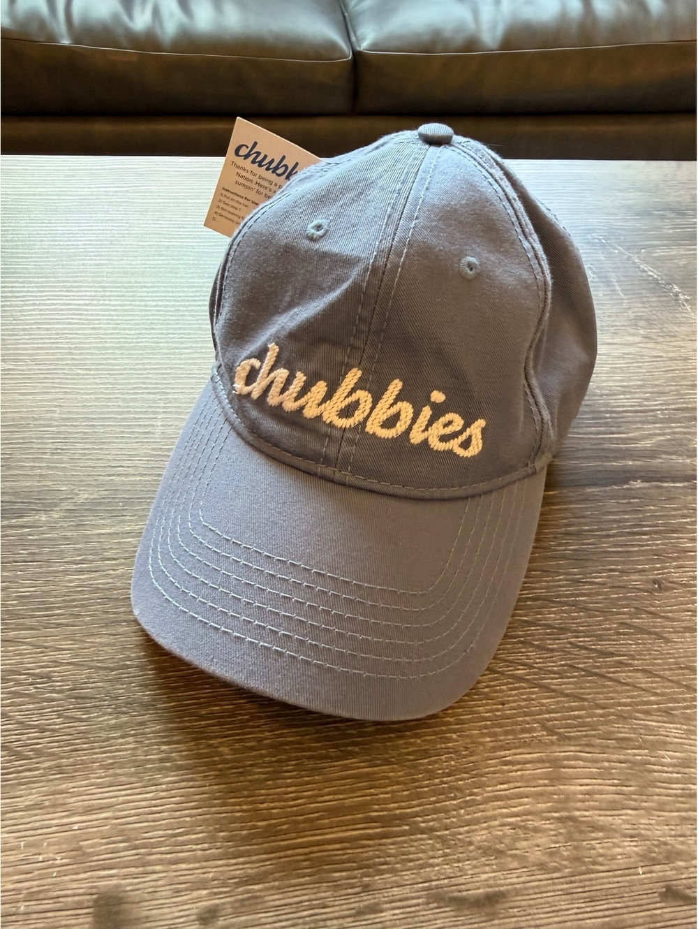 Harding-Lane for Chubbies Blue Embroidered Baseball Hat Cap 100% Cotton NWT